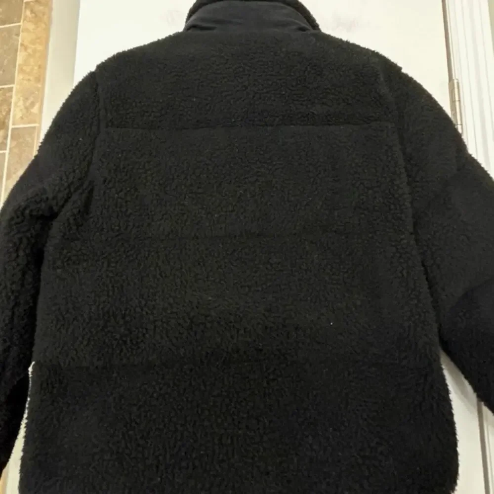 Dickies Mount Hope Sherpa Puffer Jacket Knit Black Women’s Small Cozy Winter - Picture 11 of 16